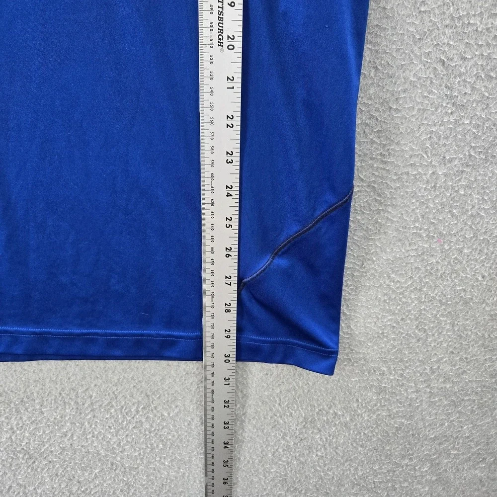 Adidas‎ Men Shirt XL Blue Activewear Logo Short Sleeve